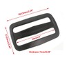 D DrNeeko 10 Pcs 2 Inch Black Plastic Tri-glide Slides