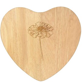 'Marigold Glory Flower ' Wooden Heart Shaped Chopping/Cutting Board (WB00080940)