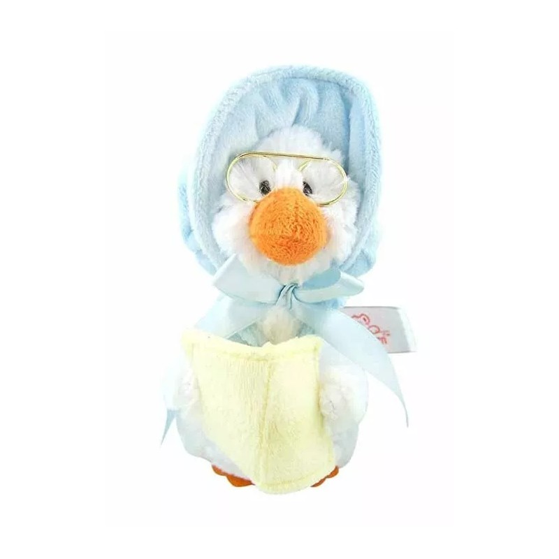 Cuddle Barn Blue Mother Goose Musical Squeezer - 6"