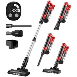 VAXCANZE 350W Cordless Vacuum Cleaner for Milwaukee M18 Battery, 35kPa Brushless Lightweight Stick Vacuum with 3 Mode Suction, 6 in 1 Stick Vacuum Cleaner with HEPA for Floor, Carpet, Car, Battery Not Included