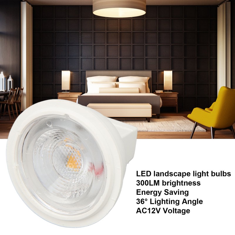 2pcs MR11 LED Light Bulbs AC12V 3W 300LM High Brightness