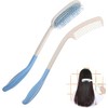 Long Reach Hair Combs, Set of 2, Blue and White