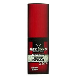 Jack Link's Beef Steak, Peppered - Protein Snacks, Meat Snack with 22g of Protein, Made with 100% Beef, Individually Wrapped Bulk Snack Pack, Keto Friendly - 2 Oz. (12 Count)