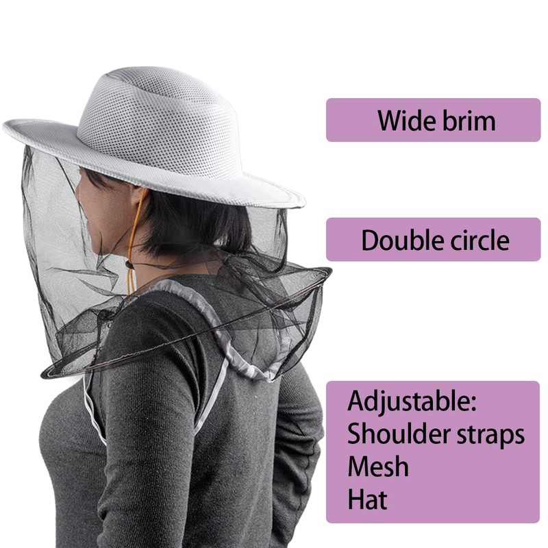 Beekeeper Beekeeping Veil Hat Net Vest Mosquito Net Hats Face