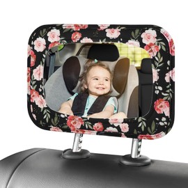 MHJY Baby Car Mirror Shatterproof Car Seat Mirror for Baby Rear Facing Large Baby Mirror With Clear Wide View Adjustable Carseat Mirrors for Newborn Infant
