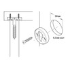 Keyhole Hanger Bracket Heavy Duty 4 Piece kit 30mm flush