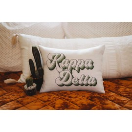 Kappa Delta Sorority Retro Throw Pillow