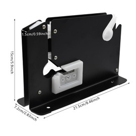 MFBJXC Heavy Duty Poly Bag Sealer Tape Machine with 2 Tape Roll- Steel Bag Sealing Tape Dispenser for Fruits, Greens & Ground Meat Packaging with Integrated Trimmer Blade