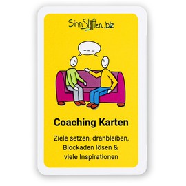 Coaching cards set - setting goals, sticking to them, solving blockages and lots of inspiration
