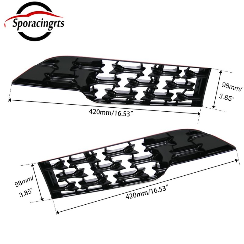 Sporacingrts Front Grill Mesh Inserts - Premium Exterior Accessories Compatible