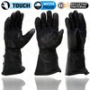 Milwaukee Leather MG7550 Men's Black Cowhide Leather Gauntlet Motorcycle Hand