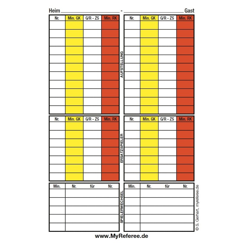 Football Referee's Game Note Cards (Set of 50) New Generation