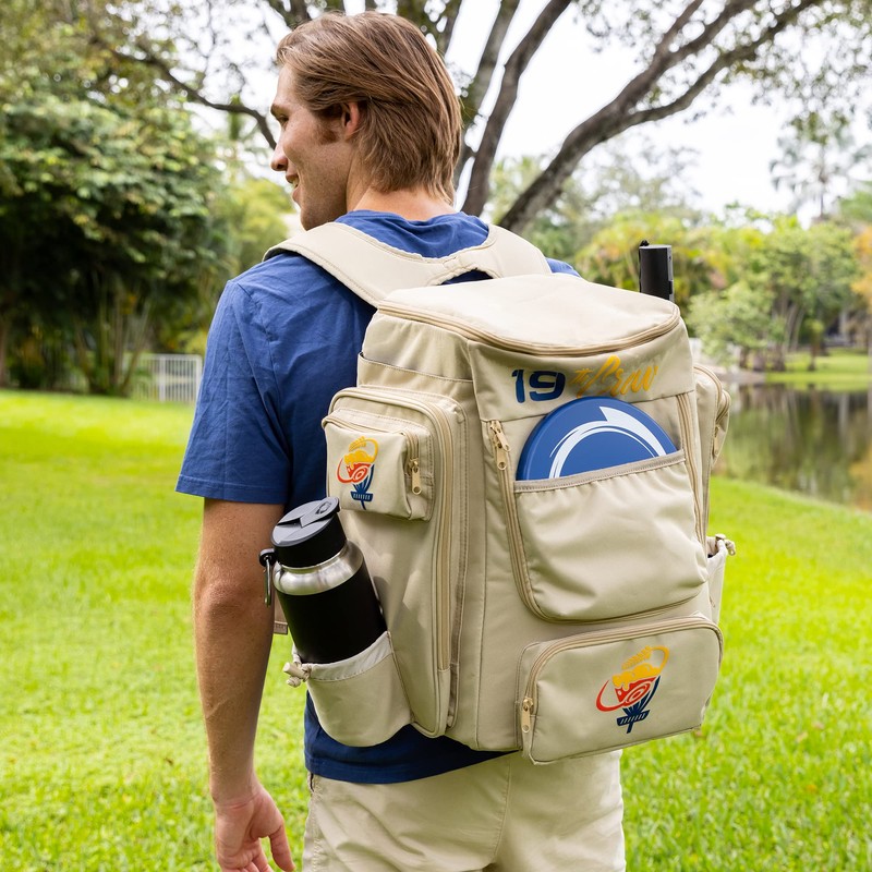 19thCrew Disc Golf Backpack with Cooler - Small Disc Golf