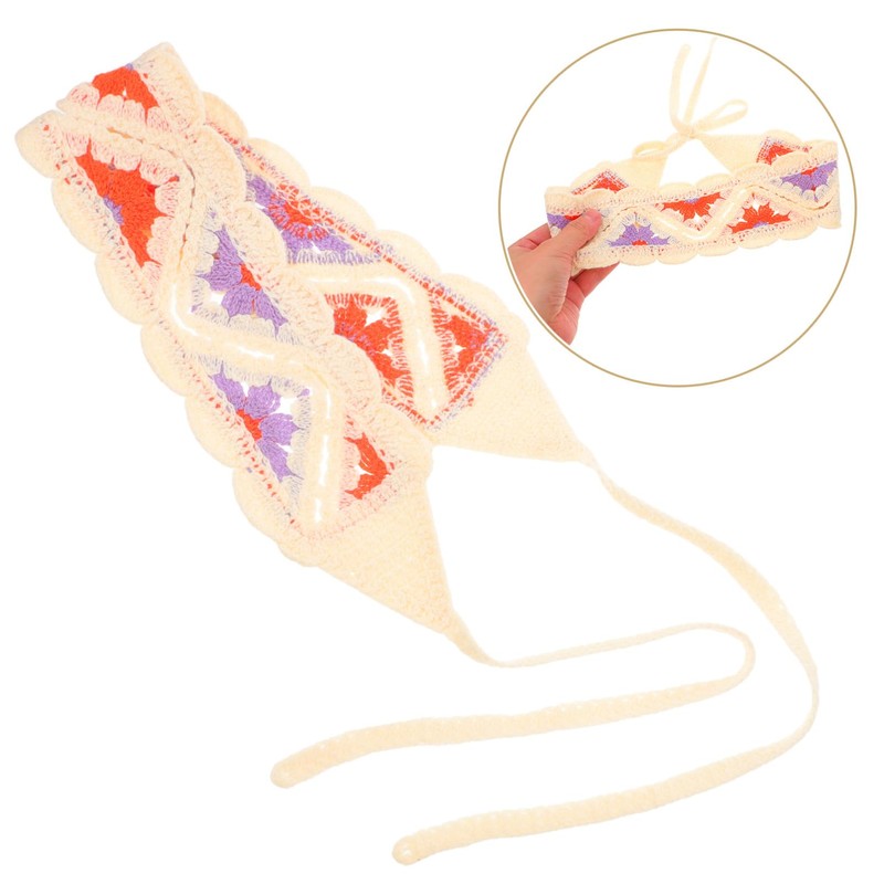 TOVINANNA Boho Crochet Headband for Women Soft Hair Scarf Versatile