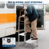 Step Stool with Handle and Non Skid Rubber Platform for