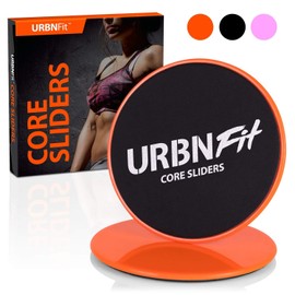 Gliding Discs Core Sliders - Dual Sided Exercise Disc For Smooth Sliding On Carpet And Hardwood Floors - Gliders Workout Legs, Arms Back, Abs At Home or Gym or Travel - Fitness Equipment (orange)