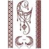 Set of 3 Temporary Tattoos Lace Tattoos Brown Set B-2