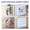 Funmit 6" Louvered Vent Cover 8" x 8" Oversize Outside