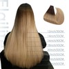 Elailite Tape-In Extensions, Real Hair, Glue Hair Extensions, Brown, 20
