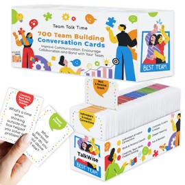 700 tarjetas de conversación para compañeros de trabajo, divertidos juegos de construcción de equipos para el trabajo, tarjetas de comunicación para conexiones más profundas, tarjetas de preguntas