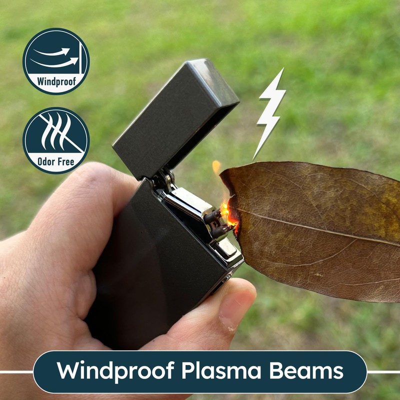 Lighter - Electric Lighter Windproof Double ARC Plasma Lighter USB