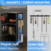 3-H Magnetic Broom Holder Wall Mounted 1 Pack, Strong Magnetic