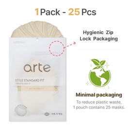 HOMSSEM [25p Arte Korea Face Mask for Adults –2D Protective Health Face Mask for Dust and Smoke – 4-Layer (Pink [25p])