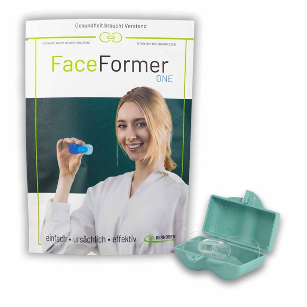 FaceFormer One Clear • Free Training App • Mainly effective for sleep disorders, CMD, teeth grinding, pain on jaw and neck, snoring and sleep apnoea • Original Dr. Berndsen