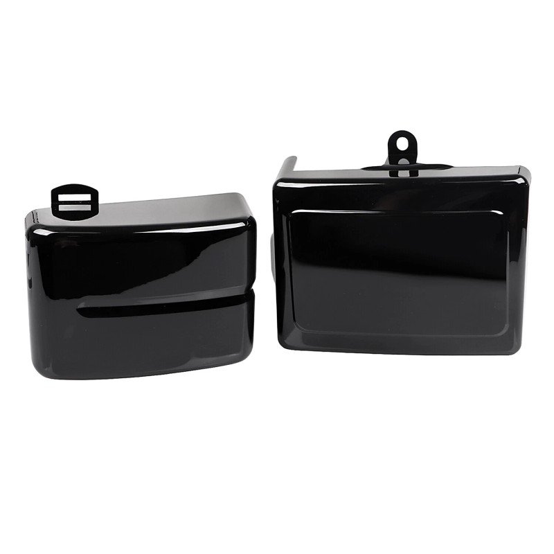 Unbranded Gloss Black Battery Box Side Covers For Harley Dyna