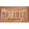 Vintage 1980 ALABAMA License Plate Antique Car Tag