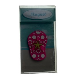 Fashioncraft Beach Sea Themed Pink Flip Flop Refrigerator Magnets Set 4 Gift