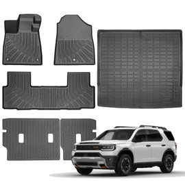 Floor Mats & Cargo Liner with Backrest Mats Compatible with Honda Passport 2026 RTL/TrailSport,All Weather Protection TPE, Anti-Slip Floor Mat Compatible with Honda Passport 2026 Accessories