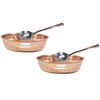 Prisha India Craft Pure Copper Serving Bowl with Spoon Set,