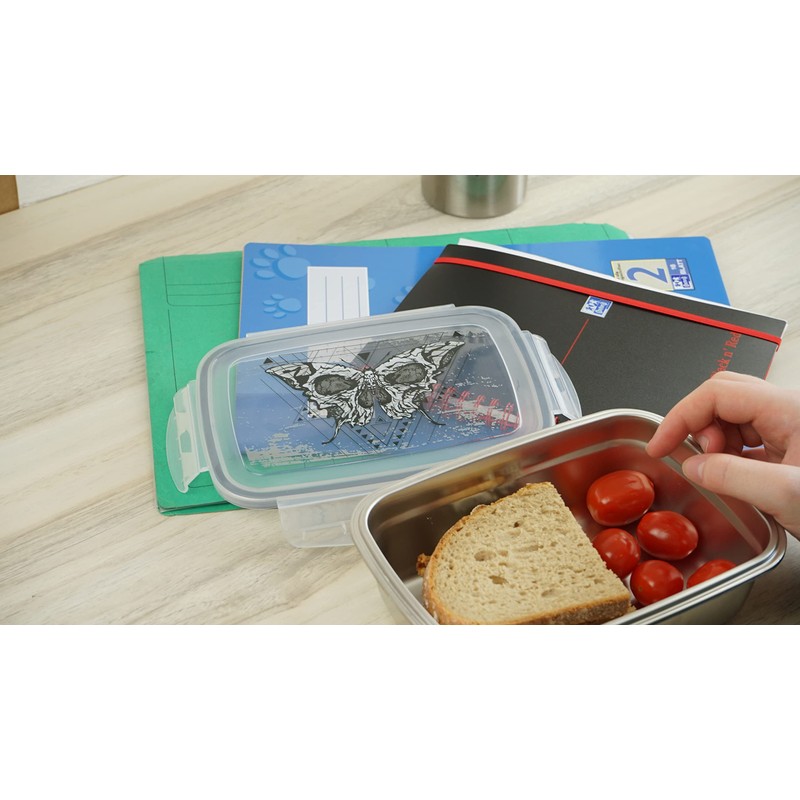 Geda Labels Skull Mystic Lunch Box 850 ml Stainless Steel