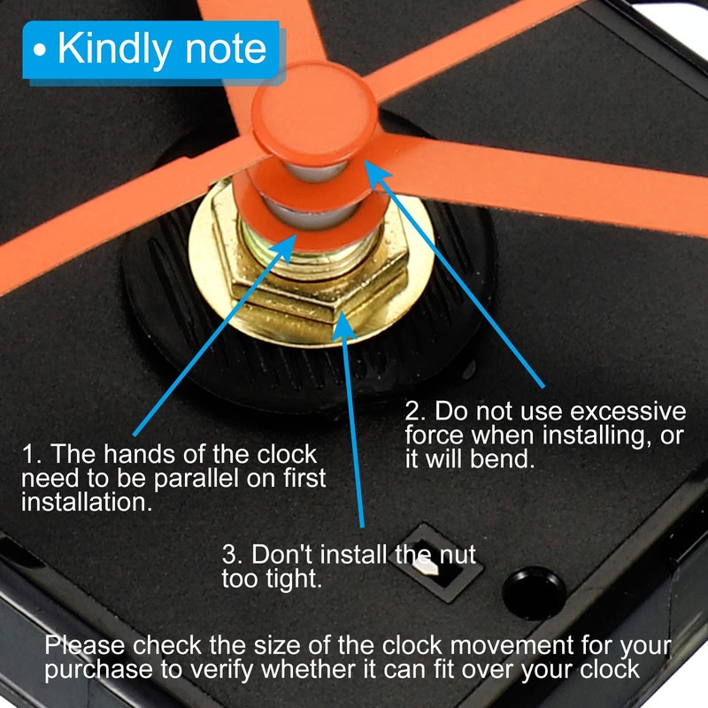 PATIKIL Clock Mechanism Replacement Kits, 1 Set DIY Silent Sweep