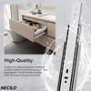 NECILO Silver 350mm Residential Drawer Runner, 45kg Load Capacity Full