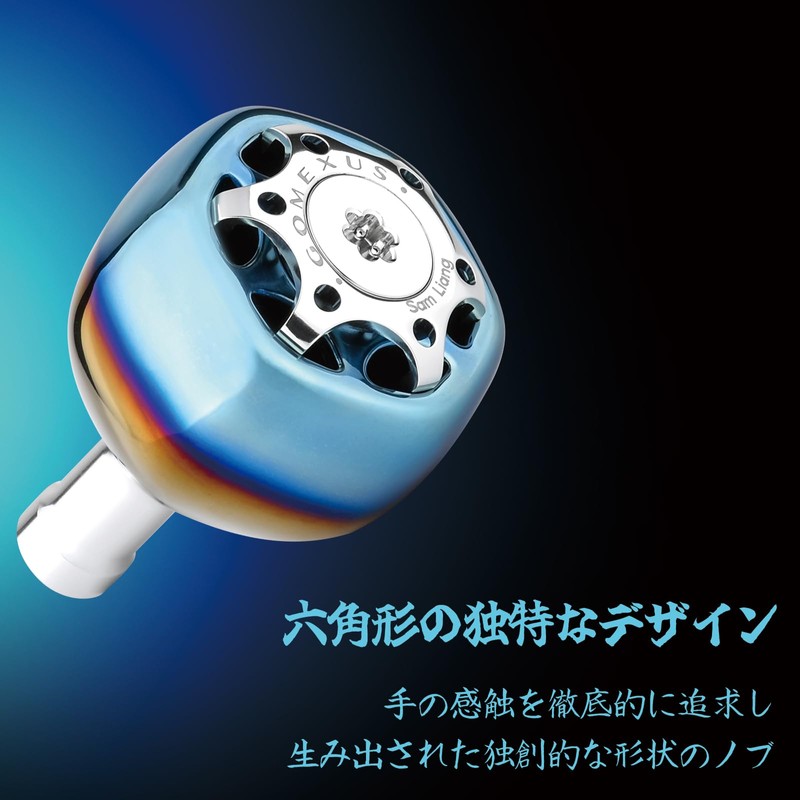 Gomexus T38 Reel Handle Knob, Titanium Daiwa Type S, Shimano