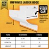 White Ladder Hooks for Garage Wall - Step Ladder Holder