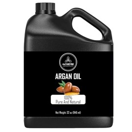 Naturevibe Botanicals Argan Oil 32 Ounces 100% Pure & Natural Morocco Oil | Cold Pressed | Great for Skin, Nails & Hair | Non-Greasy Body Oil | Face Moisturiser (946 ml)