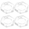 FOMIYES Empty Eyeshadow Case 4pcs Hexagonal Transparent Eye Shadow Box