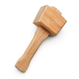 Wood Mallet Hammer - 12oz All Purpose Solid Beechwood Carpenters Mallet for Driving Chisels or Final Fitting with 3.5” Head, Taper Assembled for Easy Storage or Transport by Kings County Tools