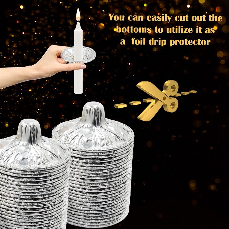 The Dreidel Company Extra Heavy Disposable Candle Holders, 50 Pack