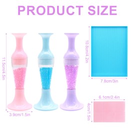 HVIHWI 3 Pcs Diamond Art Pens, Diamond Drawing Tools, Diamonds Paintings Pens Tools, DIY Diamond Art Accessories Pens, Vase Shape 5D Diamond Tip Drilling Pen Tool for DIY Rhinestone Nail Gem Crafts