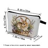 YULUENZE Cute Bunny Makeup Bag Toiletry Organizer Zipper Pouch Cute