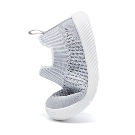 MORENDL Baby Shoes Toddler Walking Sock Shoes Infant Sneakers Boy & Girls Non-Slip Slipper Grey 15-18Months