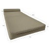 Amfuton Tan Sleeper Chair Folding Foam Beds, Portable Studio Couch