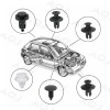 AQJ For Ford Car Push Pin Rivet Bumper Door Trim