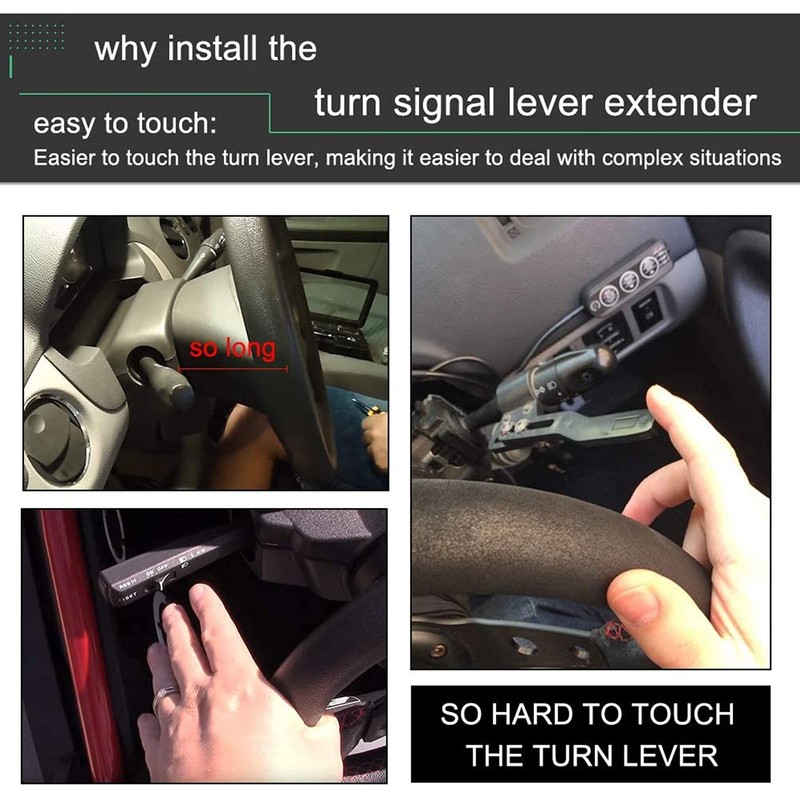 Turn Lever Extender, Car Steering Wheel Turn Rod Position Up