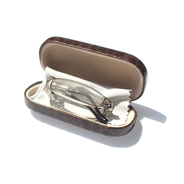 Metal Folding Reading Glasses with Case Slim Stylish Compact Folding Reading Glasses in Hard Case