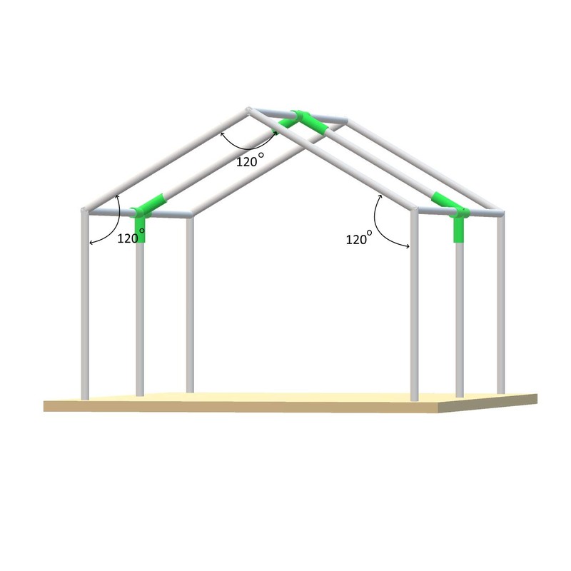 Canopy Tent Fittings 1-3/4" Connectors 3-Way, 4-Way Set for Shelter,